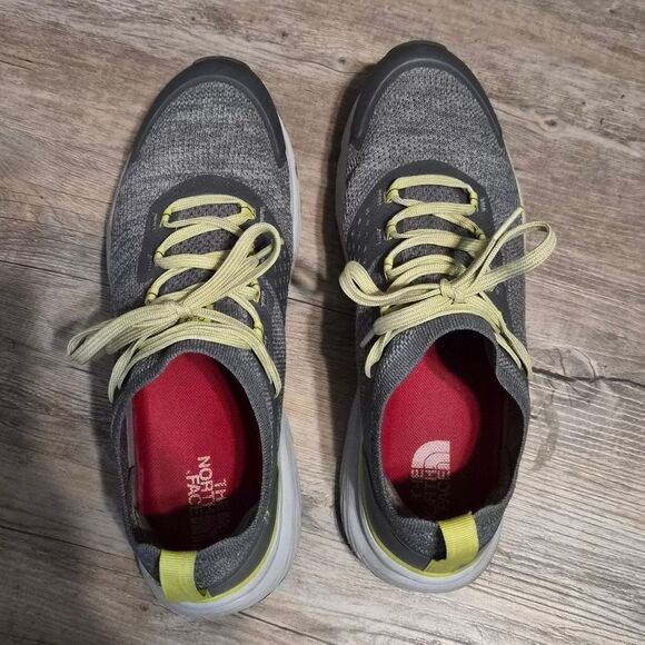 The North Face Vectiv Escape Running Shoe Zinc Grey Sulpher Spring Green Mens 10